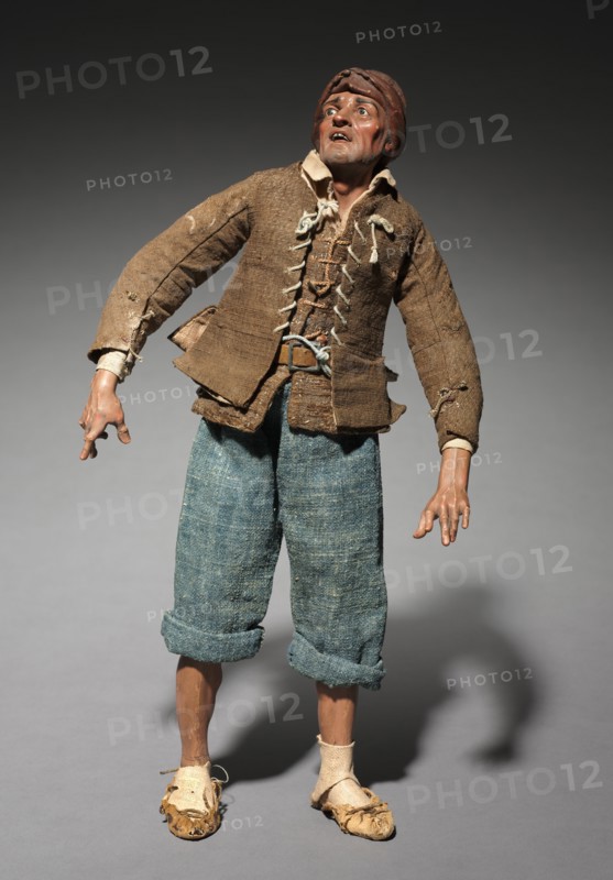 Figure from a Crèche: Shepherd, 1780-1830. Creator: Unknown.