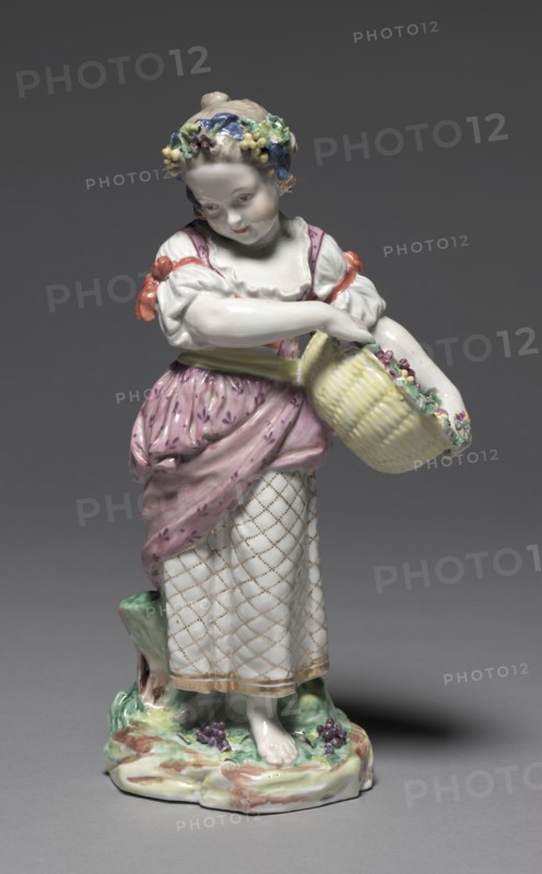 Figure of Autumn from the Four Seasons, c. 1775. Creator: Bristol Porcelain Factory (British).