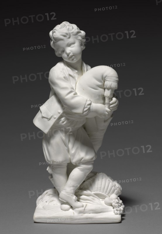Figure of the Bagpiper, 1748-1752. Creator: Vincennes Factory (French); Pierre Blondeau (French); François Boucher (French, 1703-1770).
