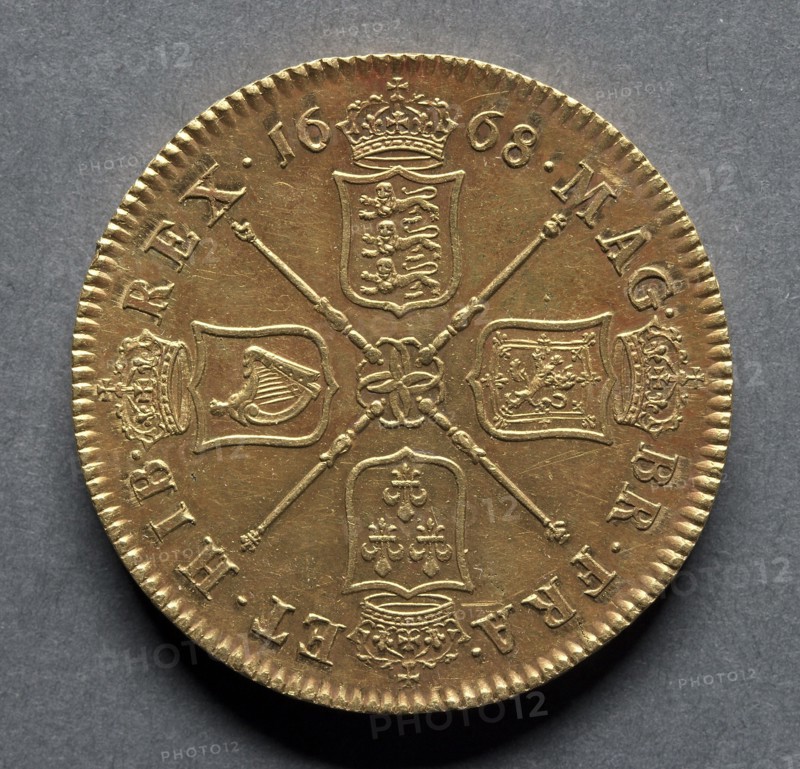 Five Guineas (reverse), 1668. Creator: Unknown.