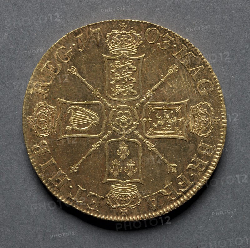 Five Guineas (reverse), 1703. Creator: Unknown.