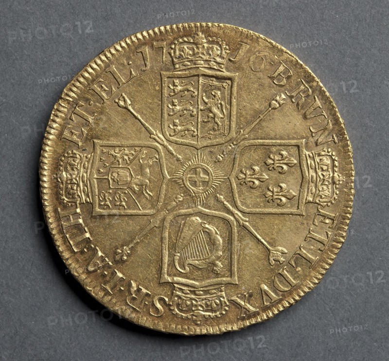 Five Guineas (reverse), 1716. Creator: Unknown.