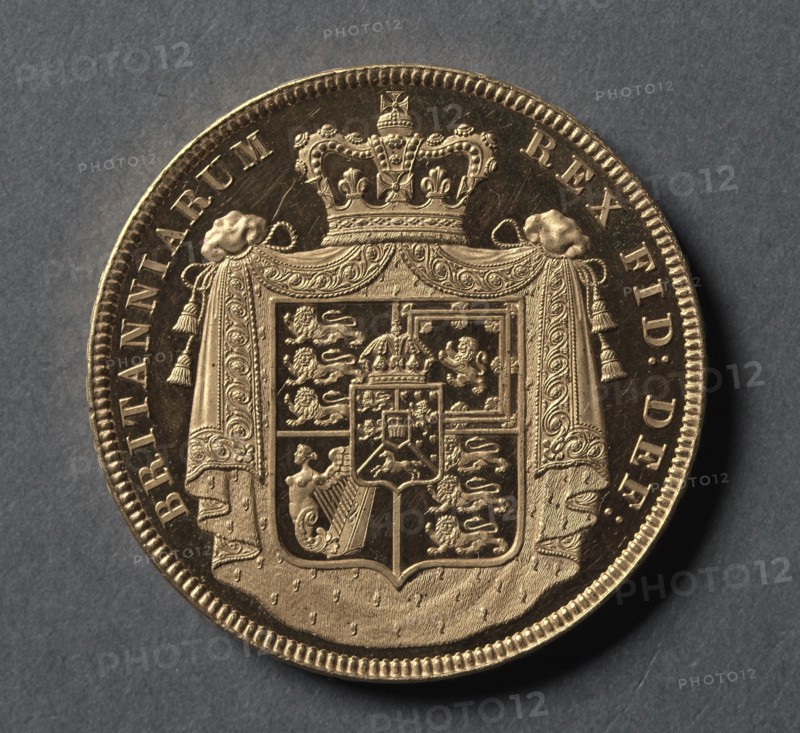 Five Pounds [pattern] (reverse), 1826. Creator: Unknown.