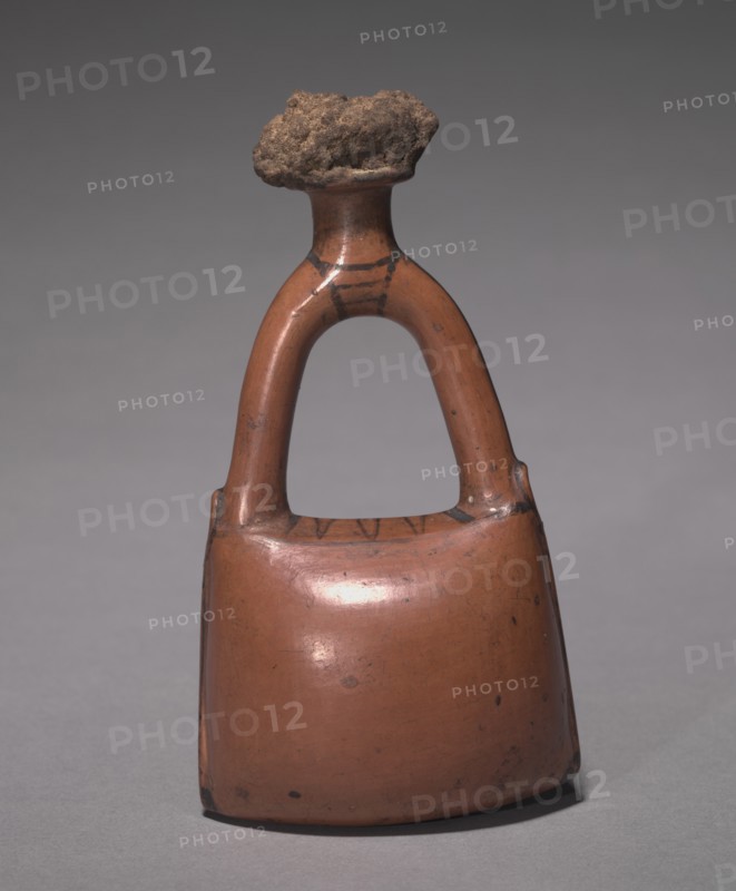 Flask in the Form of a Leather Bag, c. 1415-1381 BC. Creator: Unknown.