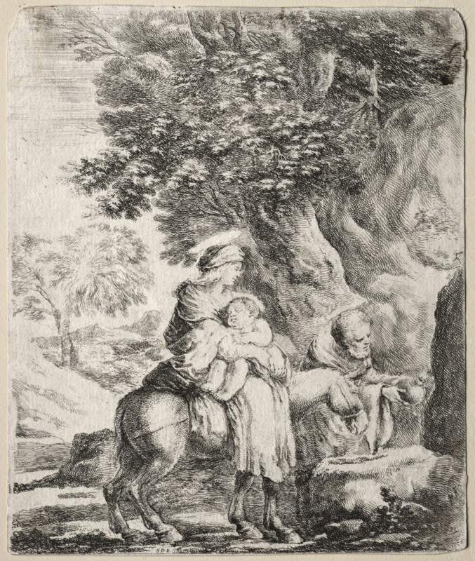Flight into Egypt. Creator: Stefano Della Bella (Italian, 1610-1664).