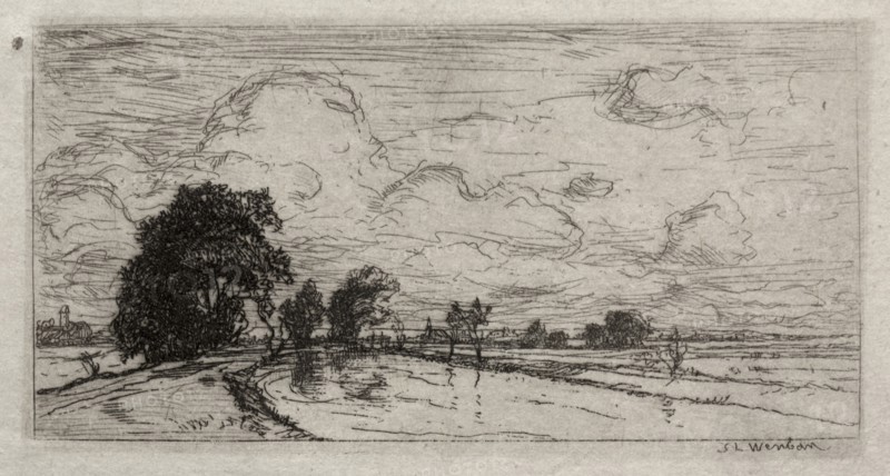 Flooded Landscape with Trees. Creator: Sion Longley Wenban (American, 1848-1897).