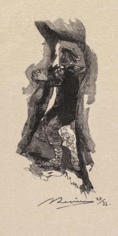 Fontainebleau Forest: Pass of the Seven Caverns (La Forêt de Fontainebleau...), 1890. Creator: Auguste Louis Lepère (French, 1849-1918); A. Desmoulins, Published in Revue Illustrée, 1887-90.