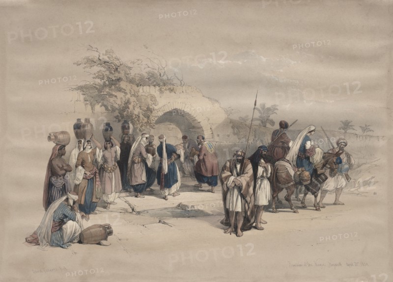 Fountain of the Virgin, Nazareth, 1839. Creator: David Roberts (British, 1796-1864).