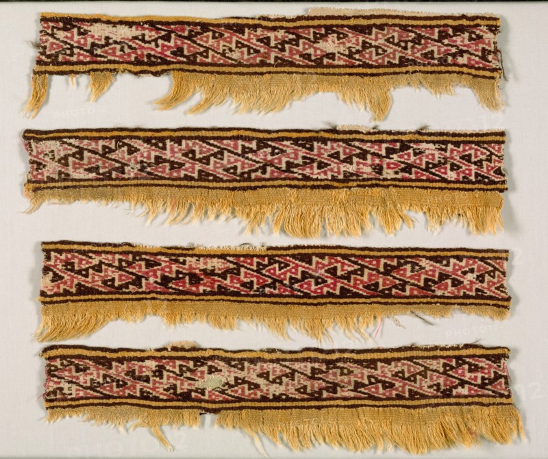 Four Border Strips, c. 1100-1400. Creator: Unknown.