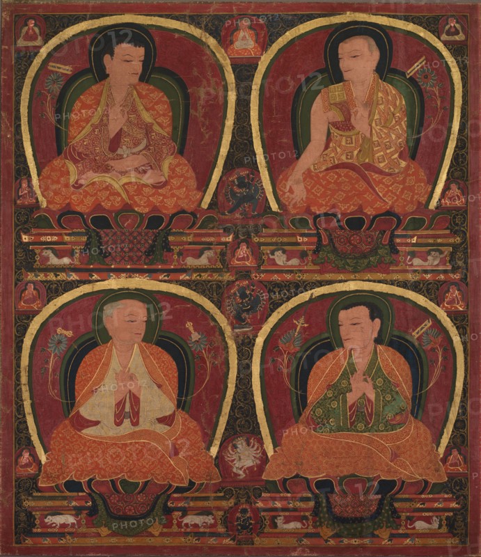Four Seated Masters, c. 1450. Creator: Unknown.