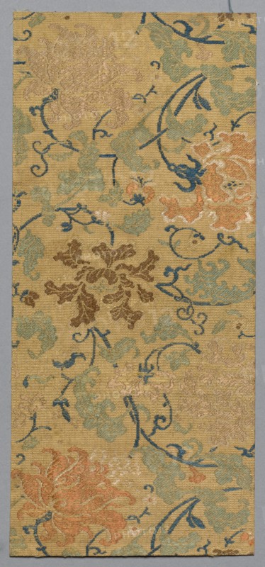Fragment from Book of Textiles, 18th century. Creator: Unknown.