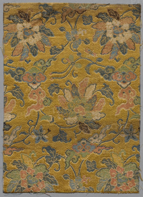 Fragment from Book of Textiles, 18th century. Creator: Unknown.
