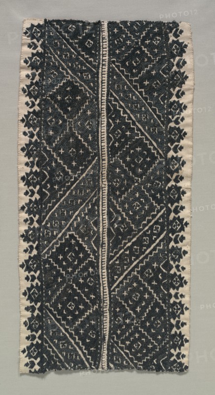 Fragment of "Aleuj" Embroidery, 19th century. Creator: Unknown.