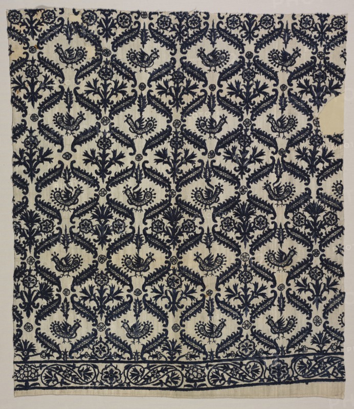 Fragment of a Bed Curtain, 1600s - 1700s. Creator: Unknown.