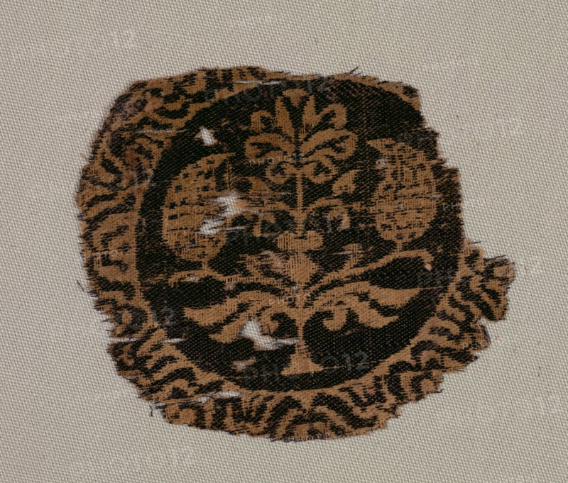 Fragment of a Segmentum with Palmette Tree, 700s. Creator: Unknown.