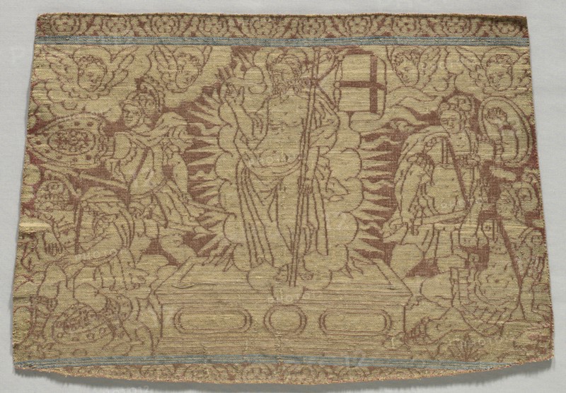 Fragment of Band Showing Resurrection, 1500s. Creator: Unknown.