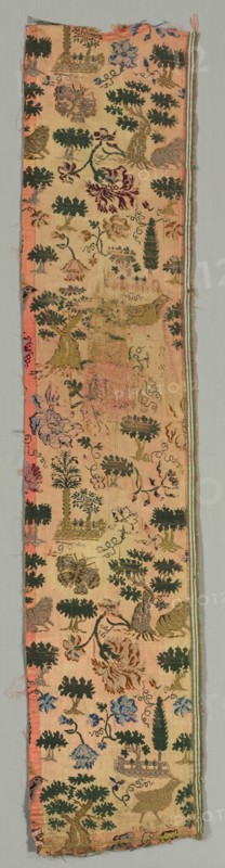 Fragment of Brocaded Silk, 18th century. Creator: Unknown.