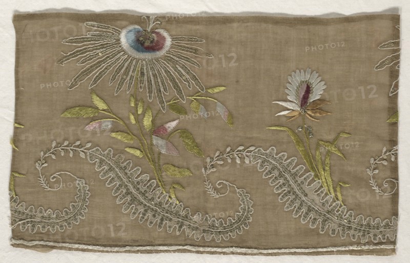 Fragment of Embroidery, 18th century. Creator: Unknown.
