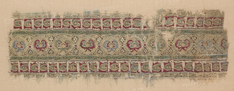 Fragment of Tiraz-Style Textile, 1100s. Creator: Unknown.