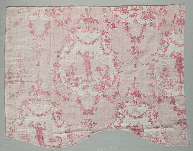 Fragment of Woodblock Printed Cotton, c. 1770. Creator: Unknown.