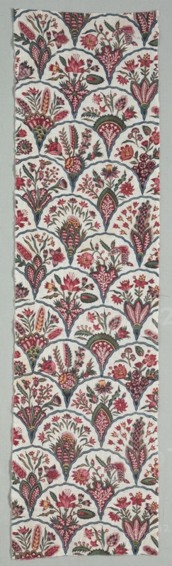 Fragment of Woodblock Printed Cotton, c. 1775. Creator: Unknown.