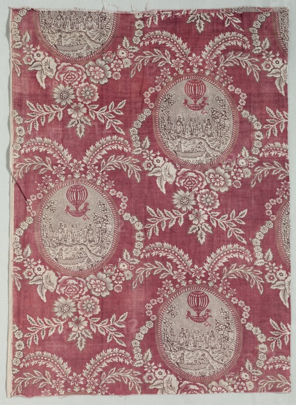 Fragment of Woodblock Printed Cotton, c. 1785. Creator: Unknown.