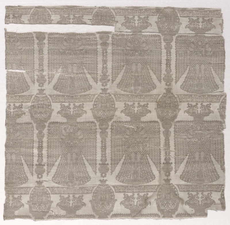 Fragment with Double-Headed "Simurgh"-Eagles, 900s - 1000s. Creator: Unknown.