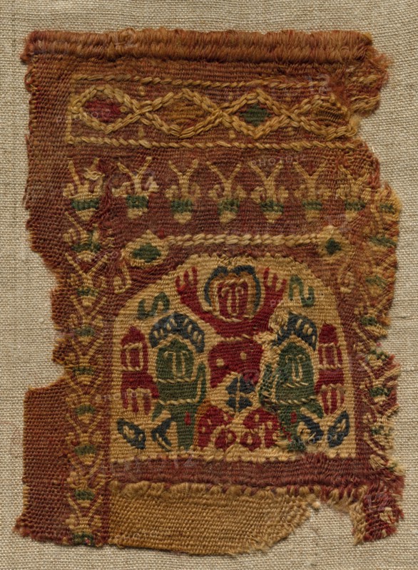 Fragment, Part of the Neck Ornament of a Tunic, 400s - 600s. Creator: Unknown.
