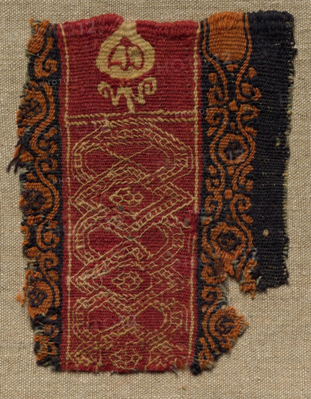 Fragment, with Part of a Clavus, from a Tunic, 300s - 600s. Creator: Unknown.