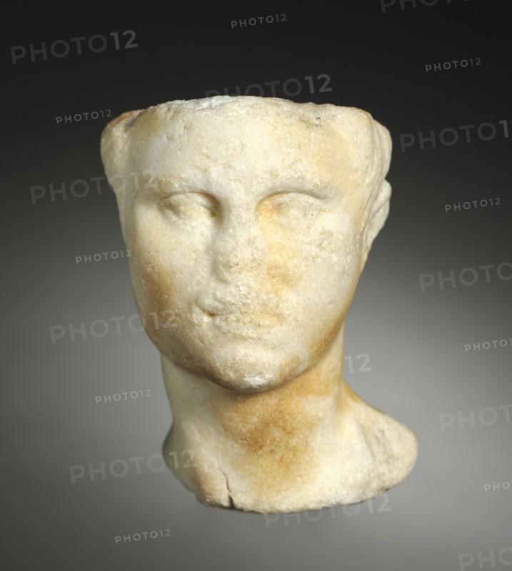 Fragment: Head of a Man, 100 B.C. - A.D. 100. 100 B.C. - A.D. 100. Creator: Unknown.