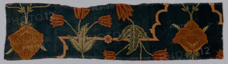 Fragments of a Carpet, 1600-1650. Creator: Imperial Manufactory (Indian).