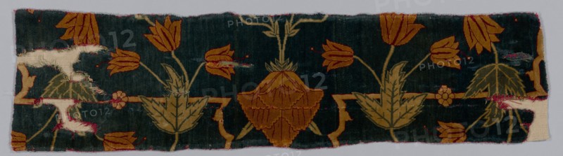 Fragments of a Carpet, 1600-1650. Creator: Imperial Manufactory (Indian).