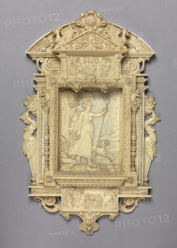 Framed Relief of Diana the Huntress, c. 1850. Creator: Unknown.