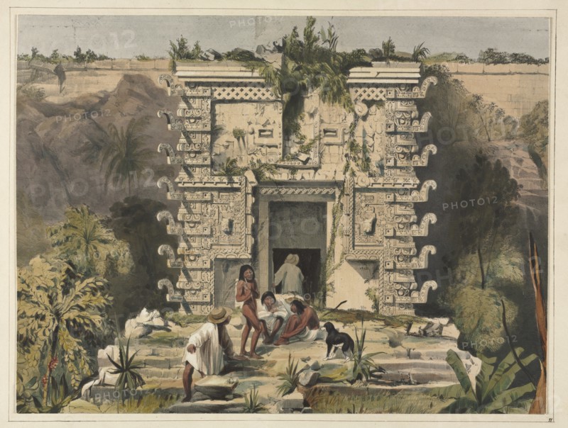 Gateway of the Great Teocallis, Uxmal. Creator: Frederick Catherwood (British, 1799-1854).