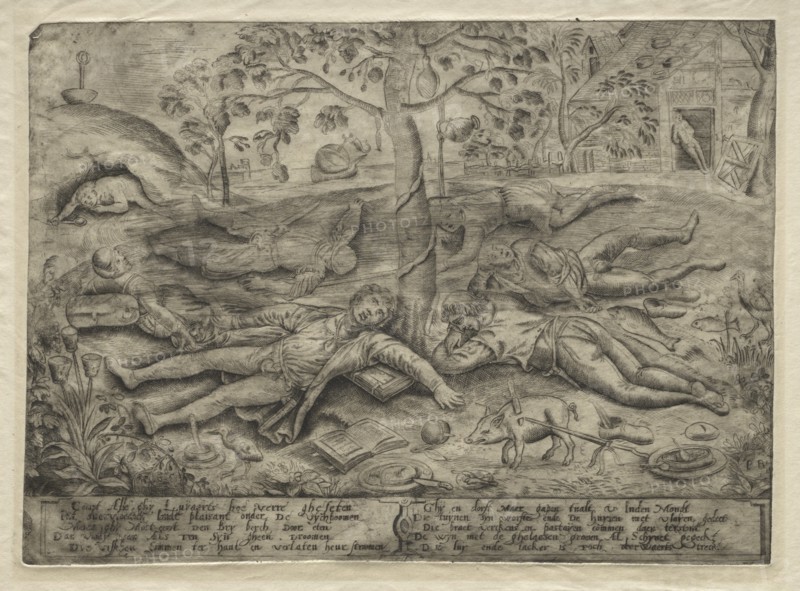 Gluttony (Plate). Creator: Jan Brueghel (Flemish, 1568-1625); Pieter Balten (Flemish).