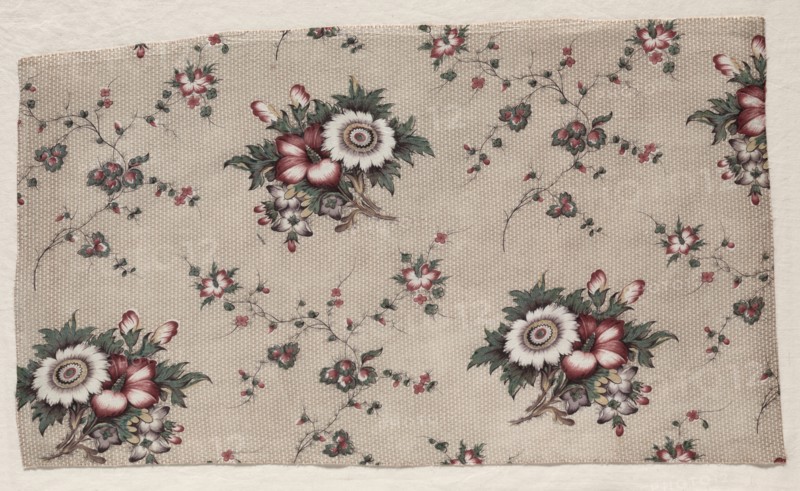 Glazed Chintz Fragment, c. 1830. Creator: Unknown.