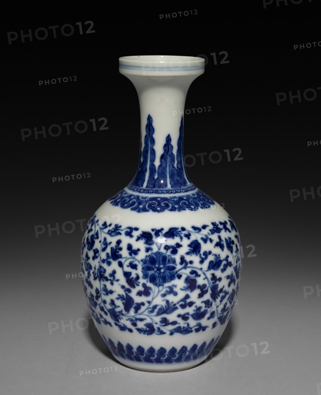 Globular Vase with Long Neck, 1661-1722. Creator: Unknown.