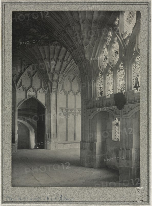 Gloucester Cathedral - Cloisters: South and West Alleys, c. 1900. Creator: Frederick H. Evans (British, 1853-1943).
