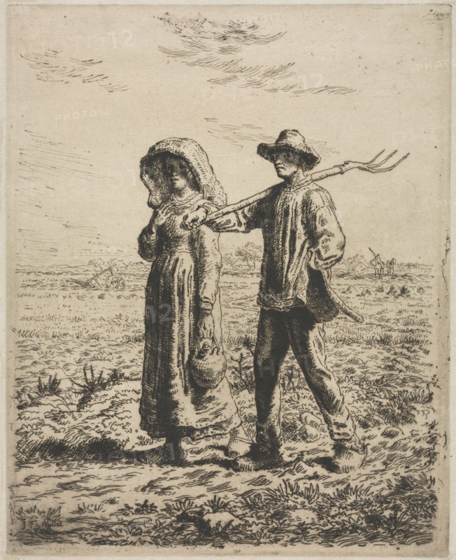 Going to work. Creator: Jean-François Millet (French, 1814-1875).