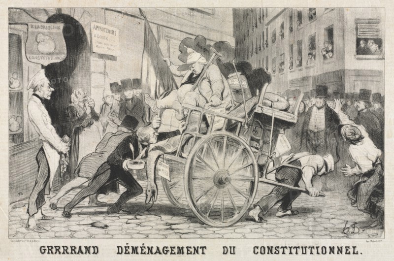 Great Removal of the Constitutional Establishment, 1846. Creator: Honoré Daumier (French, 1808-1879); Aubert.