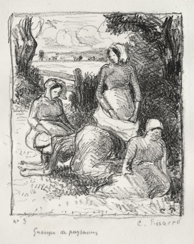 Group of Peasants, c. 1896. Creator: Camille Pissarro (French, 1830-1903).