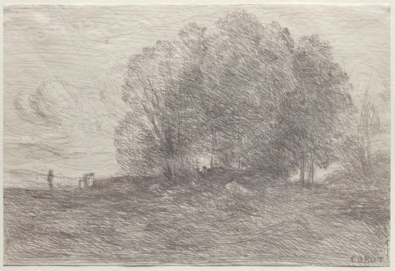 Group of Trees, 1858. Creator: Jean Baptiste Camille Corot (French, 1796-1875).