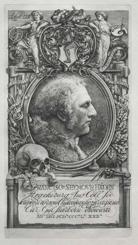 Hadeniana - Portrait of Sir Francis Seymour Haden, 1880. Creator: Charles William Sherborn (British, 1831-1912).
