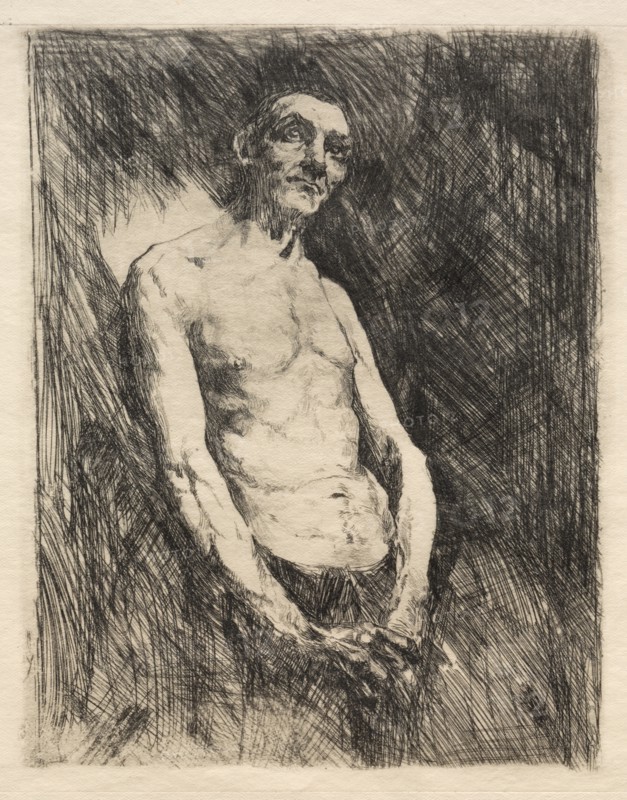 Half Nude Figure of a Man, 1800s. Creator: Robert Frederick Blum (American, 1857-1903).