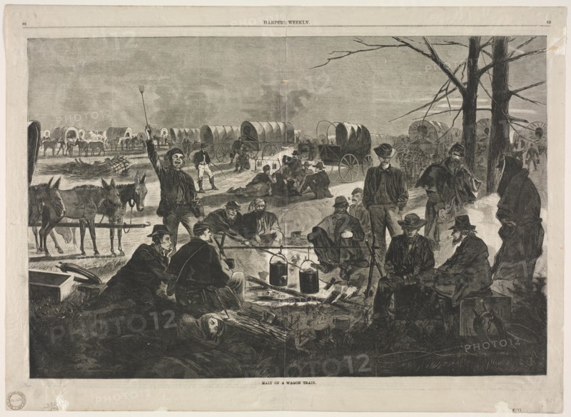Halt of the Wagon Train, 1864. Creator: Winslow Homer (American, 1836-1910).