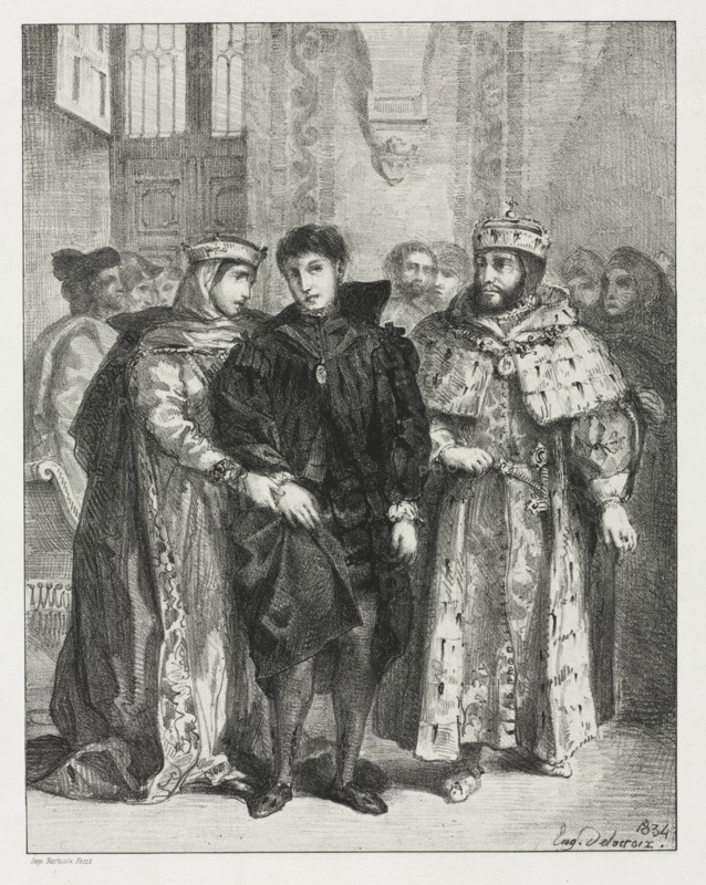 Hamlet, 1834. Creator: Eugène Delacroix (French, 1798-1863).