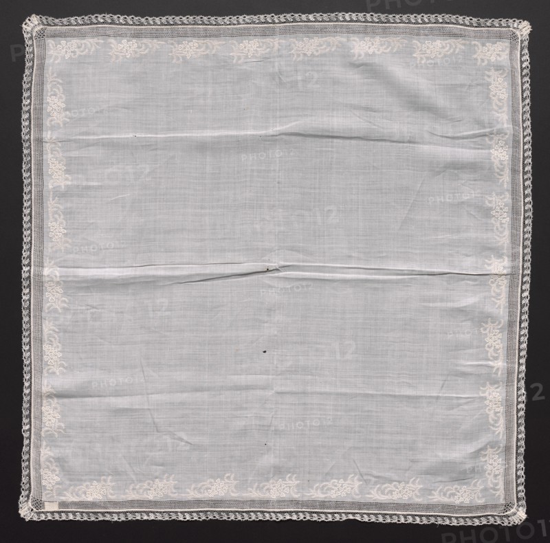 Handkerchief, early 1800s. Creator: Unknown.