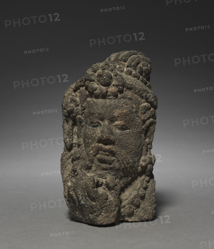 Head of a "Bearded Man", c. 800s. Creator: Unknown.