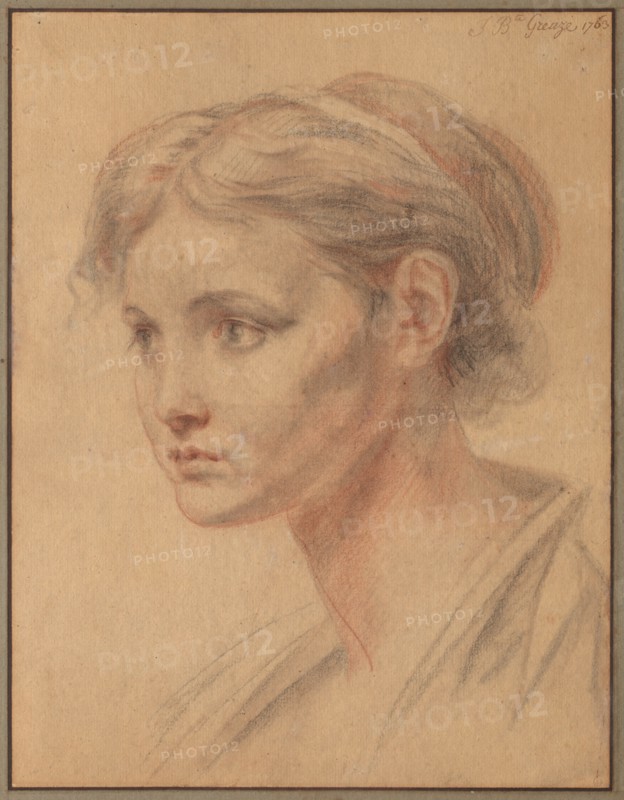 Head of a Girl, 1763. Creator: Jean-Baptiste Greuze (French, 1725-1805).