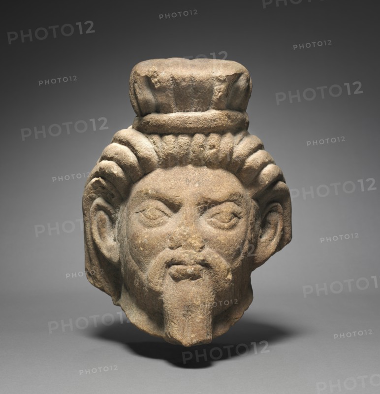 Head of a Rishi, c. 125-150. Creator: Unknown.